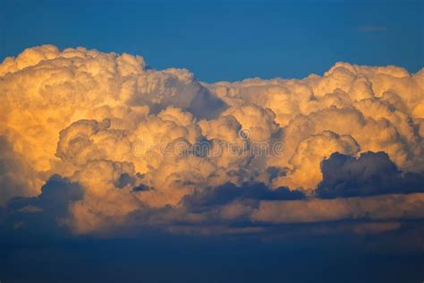 Sky With Cumulonimbus Cloud At Sunset Stock Photo Image Of Storm