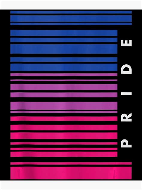 Barcode Bisexual Pride Lgbt Flag Bi Men Women Retro Poster For Sale