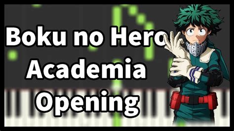 Boku No Hero Academia Opening Piano Synthesia Youtube