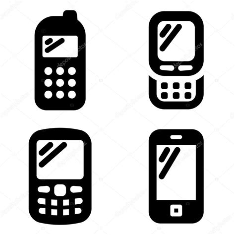 Mobile Phone Icons — Stock Vector © Furtaev 12214038