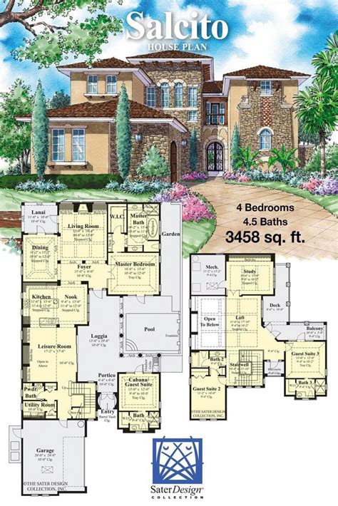 Tuscan Style Two Story Home Plan Sims House Plans Sims 4 House