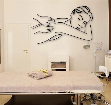 girl massage wall decal massage relaxation spa beauty spa salon relax wall sticker shop