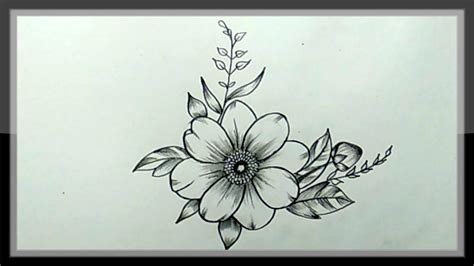 Download Pencil Easy Flower Line Drawing Png Magic Walppaper