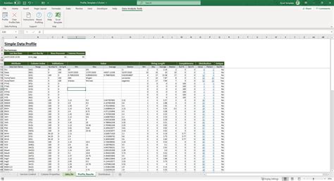 Microsoft Excel Simple Data Profiling Spreadsheet Analysis Data Quality Stats