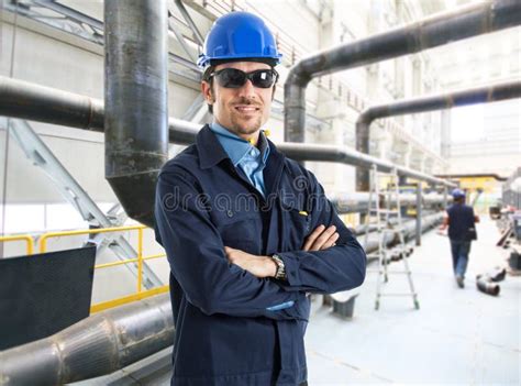 Portrait Of An Handsome Engineer Stock Image Image Of Manager Upkeep