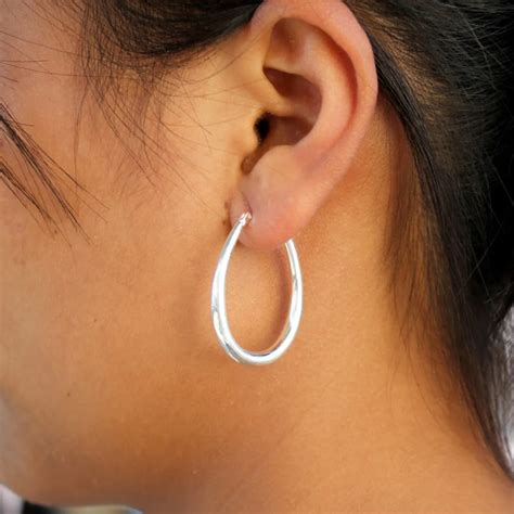 New Hot Sell Fashion Women S Silver Hoop Earrings Punk Style Girls Party Jewelry Ac Free