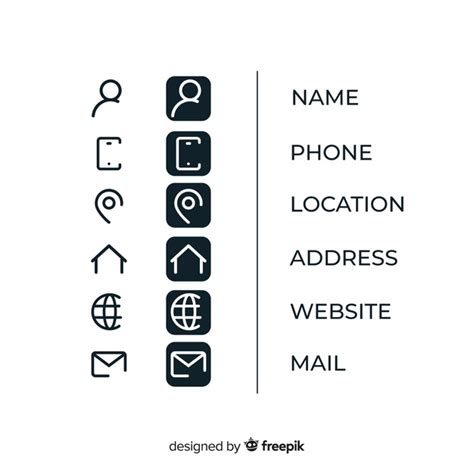 But if your company has a high profile and is easy to find on social media, standalone iconscan be an elegant way to signal your brand's presence on social media in print ads and brochures. Icons collection for business card | Free Vector