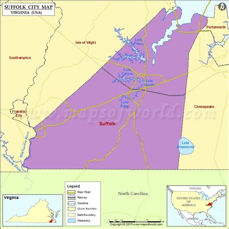 Suffolk City Map Virginia