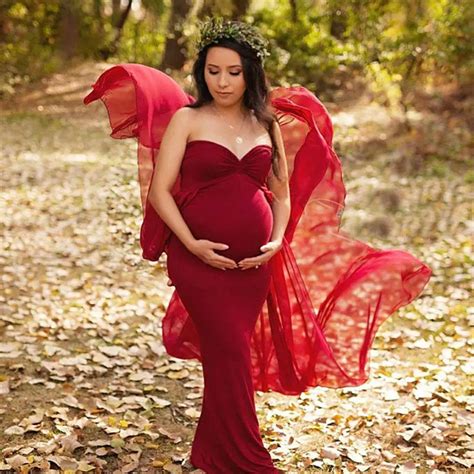 Shoulderless Maternity Shoot Dress For Baby Showers Party Evening