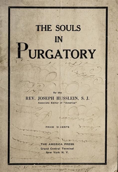The Souls In Purgatory 1924 Edition Open Library