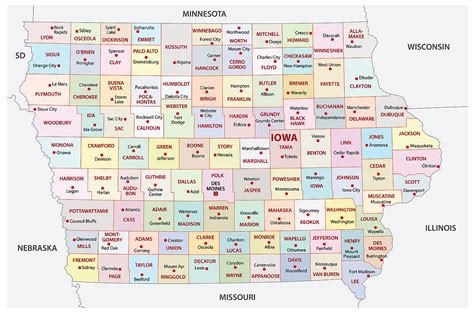 Iowa Maps And Facts World Atlas