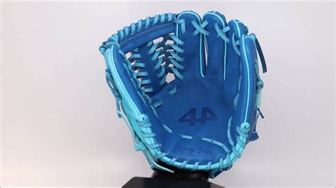 44 Pro Custom Baseball Glove Signature Series Royal Blue Sky Blue T Web
