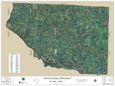 Pierce County Wisconsin 2020 Aerial Wall Map Mapping Solutions