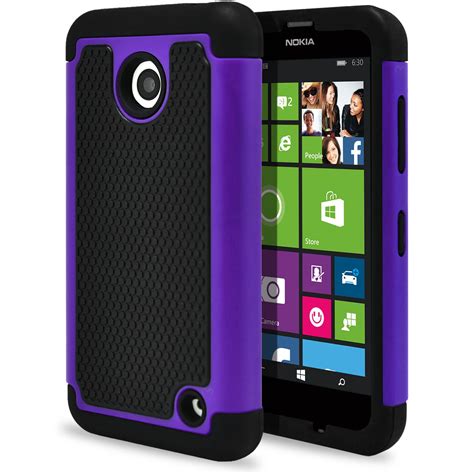 Nokia Lumia 635 630 Case Dual Armor Black Purple Case Magic