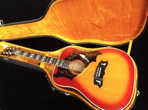 Vintage Gibson Dove 1973 Cherry Sunburst Acoustic Guitar W Reverb