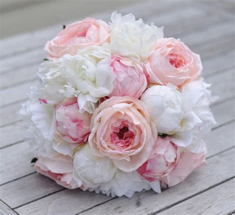 Pink Silk Wedding Bouquets Kyunovia Blush Pink Wedding Flowers Made