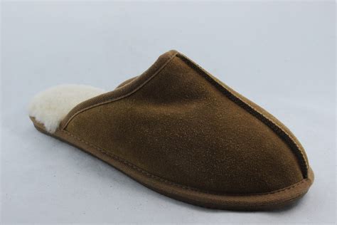 Mens Real Sheepskin Mule Slippers With Hard Sole Radford Leather