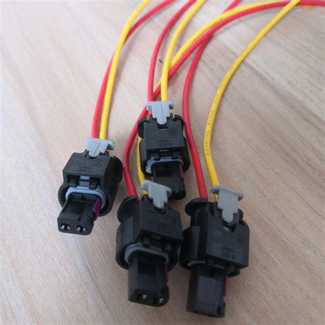 2 4pcs Lot 2 Pin Way Harness Connector Led Daytime Lights Plug With