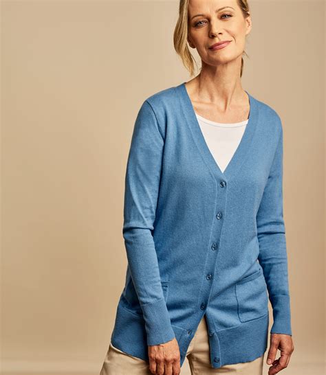 Cadet Blue Silk Cotton Long Cardigan WoolOvers AU