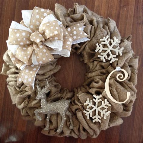 Burlap Wreath Wreaths Pinterest