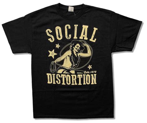 Social Distortion Cowgirl Since 1979 Black T Shirt New Official Adult