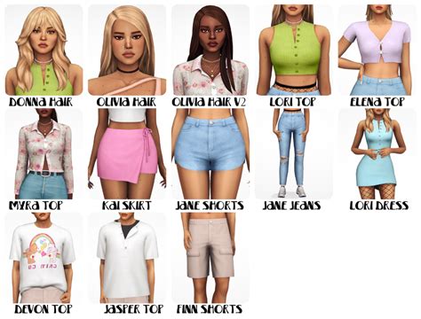 So Casual Collection Aretha Sims 4 Sims Clothes For Women