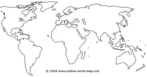 10 Best Blank World Maps Printable Printableecom Free Printable World