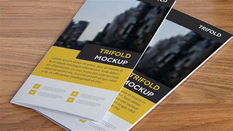 Free Tri Fold Psd Brochure Mockup Mockuptree