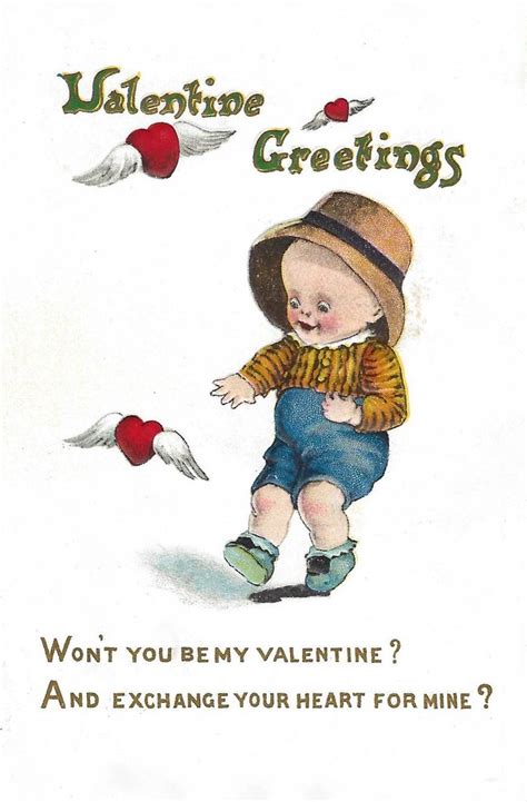 Vintage Valentine Postcard Valentine Greetings Made In Flickr