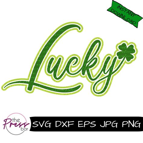 Lucky Svg Cut File Dxf Eps  Png Etsy