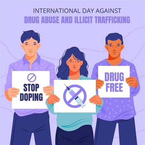 Premium Vector International Day Against Drug Abuse And Illicit