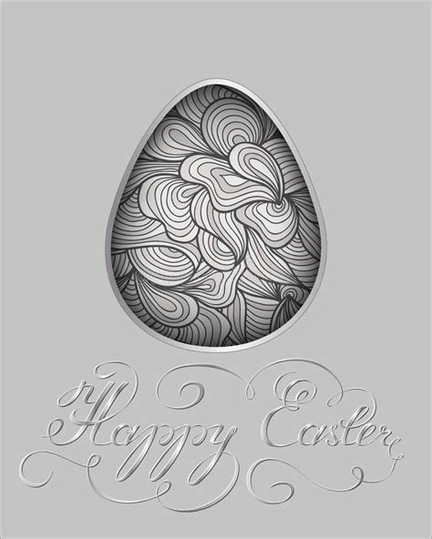 the easter egg with a floral pattern ornament vector egg embossed on a