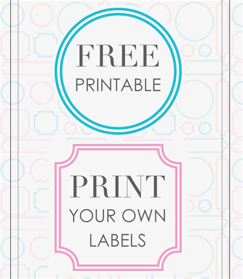 Print Your Own Labels Free Printable Monica Bachvarova Graphic