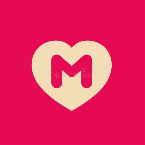 Letter M Heart Logo Stock Illustrations 321 Letter M Heart Logo Stock