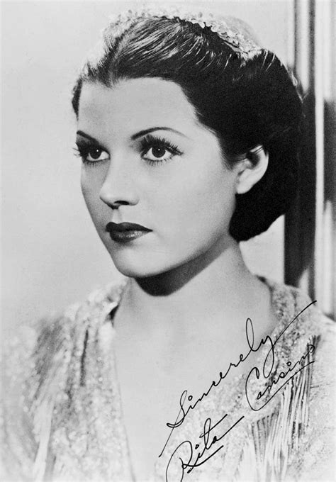 A Young Rita Before She Was Rita Hayworth Signing This Photo With Her
