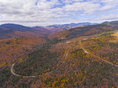 White Mountain National Forest Aerial View New Hampshire Usa Stock