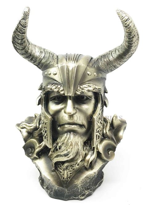 Norse Mythology Loki Shapeshifter God Bust Figurine Sculpture Viking