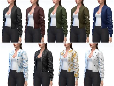 The Sims Resource Bomber Jacket By Darte77 Sims 4 Downloads