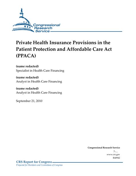 Private Health Insurance Provisions In The Patient Protection And