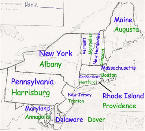 Northeastern States And Capitals Slideshare
