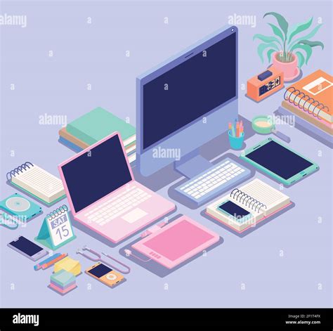 Office Stuff Icons Stock Vector Image And Art Alamy