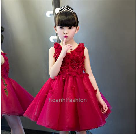 2017 Shoulder Flowers Princess Peng Peng Skirt Flower Girl Dress Stage