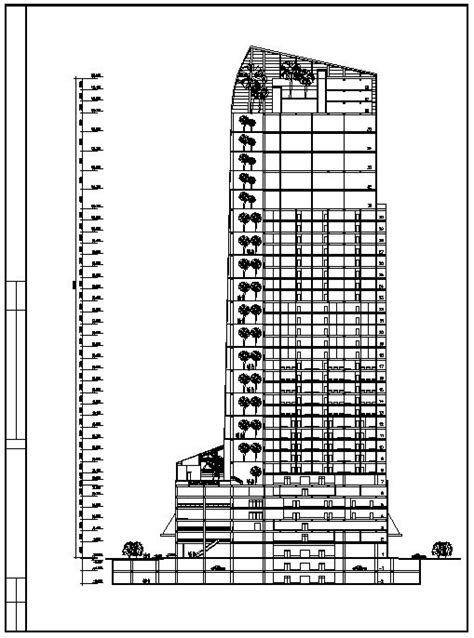 Skyscraper Design Drawings Cad Drawings Downloadcad Blocksurban City
