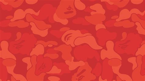 Bape Redorange Camo Wallpaper