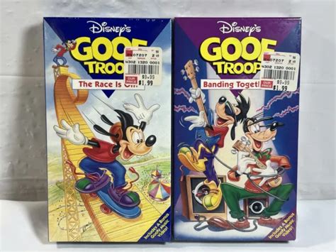 disneys goof troop the race is on and banding together vhs 1993 new sealed 21 25 picclick