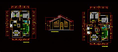 Bungalows Dwg Block For Autocad Designs Cad