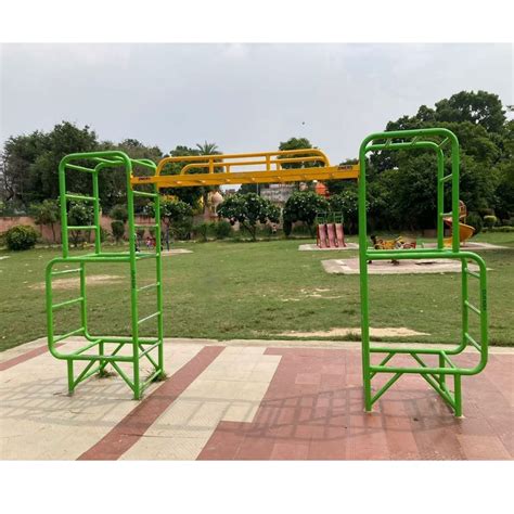 Rectangular Green And Yellow Kids Mild Steel Playground Climber At Rs