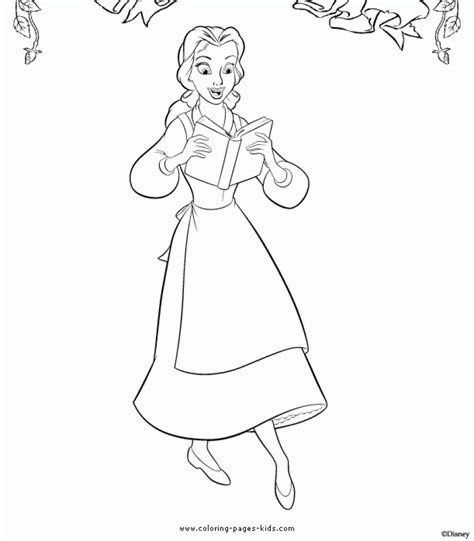 Gambar Princess Belle Disney Coloring Pages Sleeping Beauty Princesses