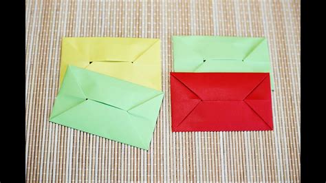 How To Make A Paper Envelope Origami โอริกามิวิธีพับซองจดหมาย Youtube