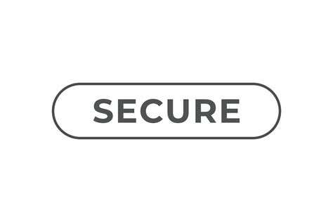 Secure Button Speech Bubble Banner Label Secure 24204533 Vector Art
